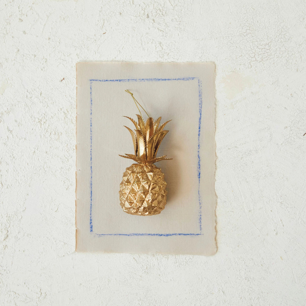 Gold Pineapple Ornament