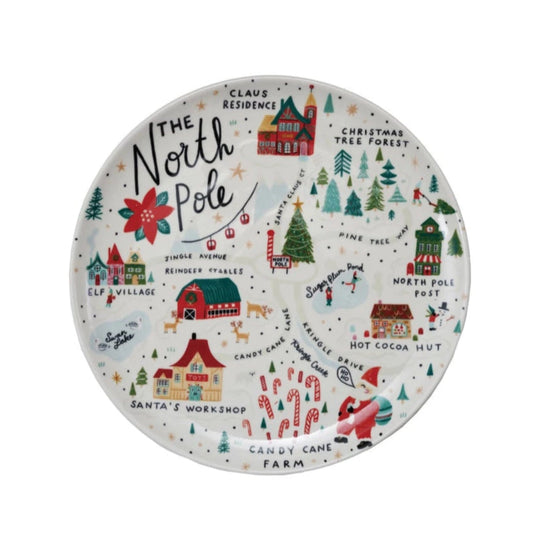 North Pole Village 11" Stoneware Plate