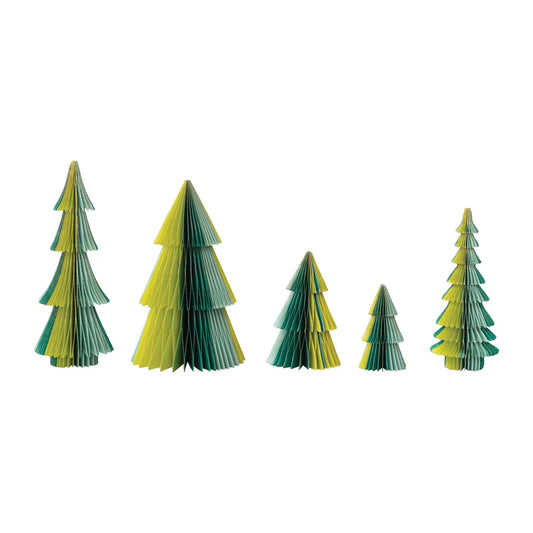 Paper Folding Honeycomb Trees-Set of 5