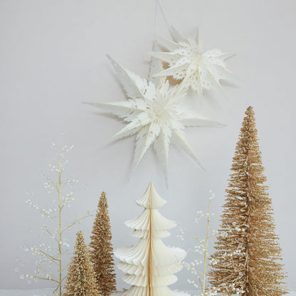 Large Ornate Folded Paper Snowflake Ornament