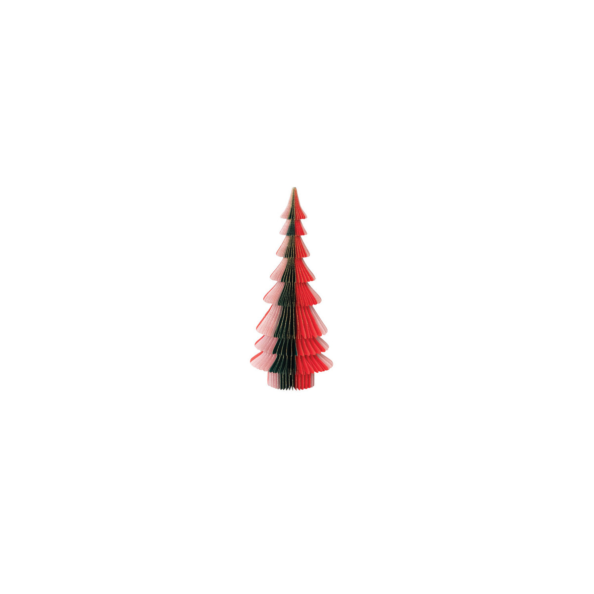 Color Block Paper Honeycomb Tree with Gold Glitter
