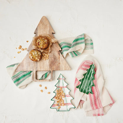 Christmas Market Ceramic Tree Shaped Plates