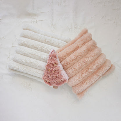Square Faux Fur Pillow with Velvet Back