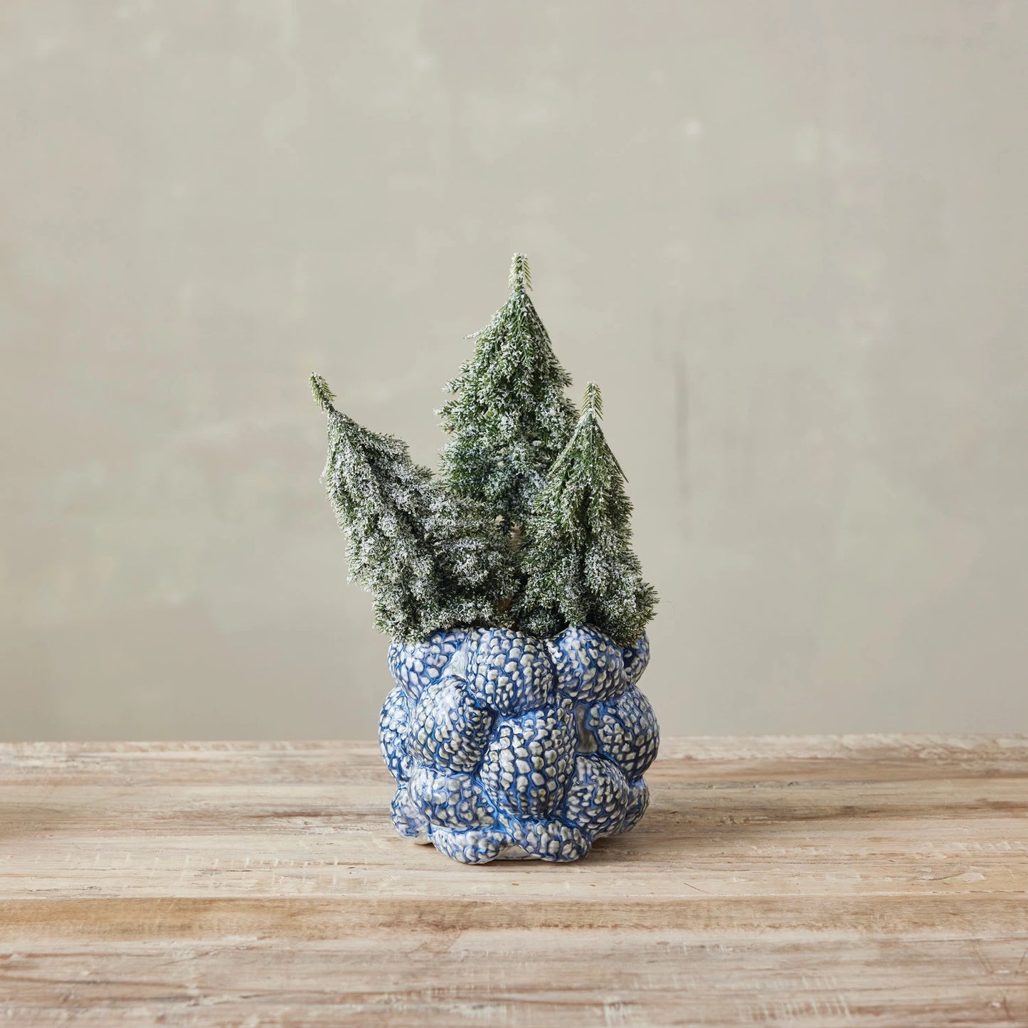 Blue Pinecone Planter