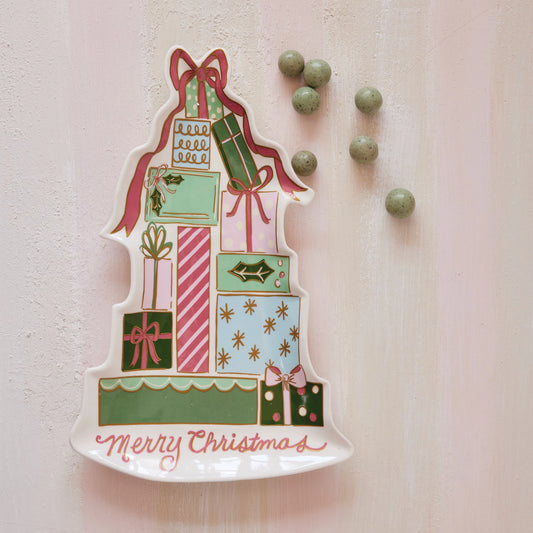 Pink Christmas Gifts Platter