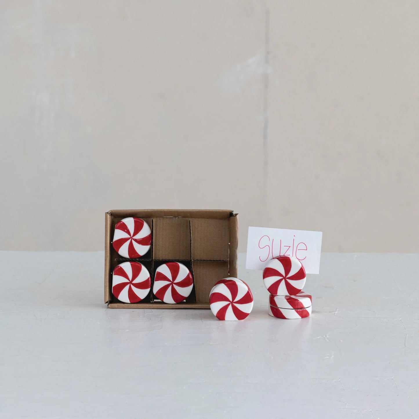 Peppermint Candy Place Card Photo Holders