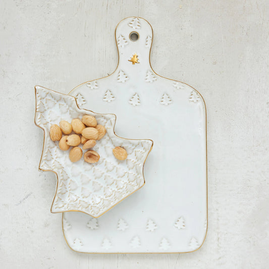 Shimmer Tree Stoneware Cheese Board