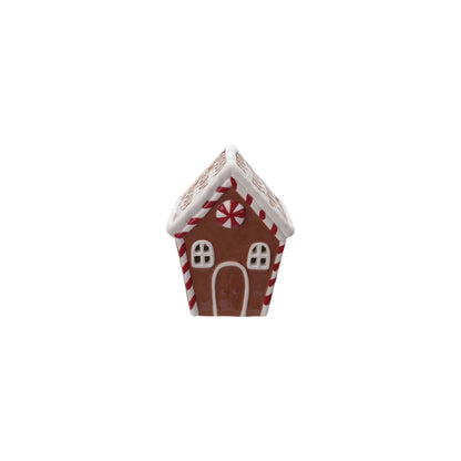 Painted Ceramic Gingerbread House with LED Light