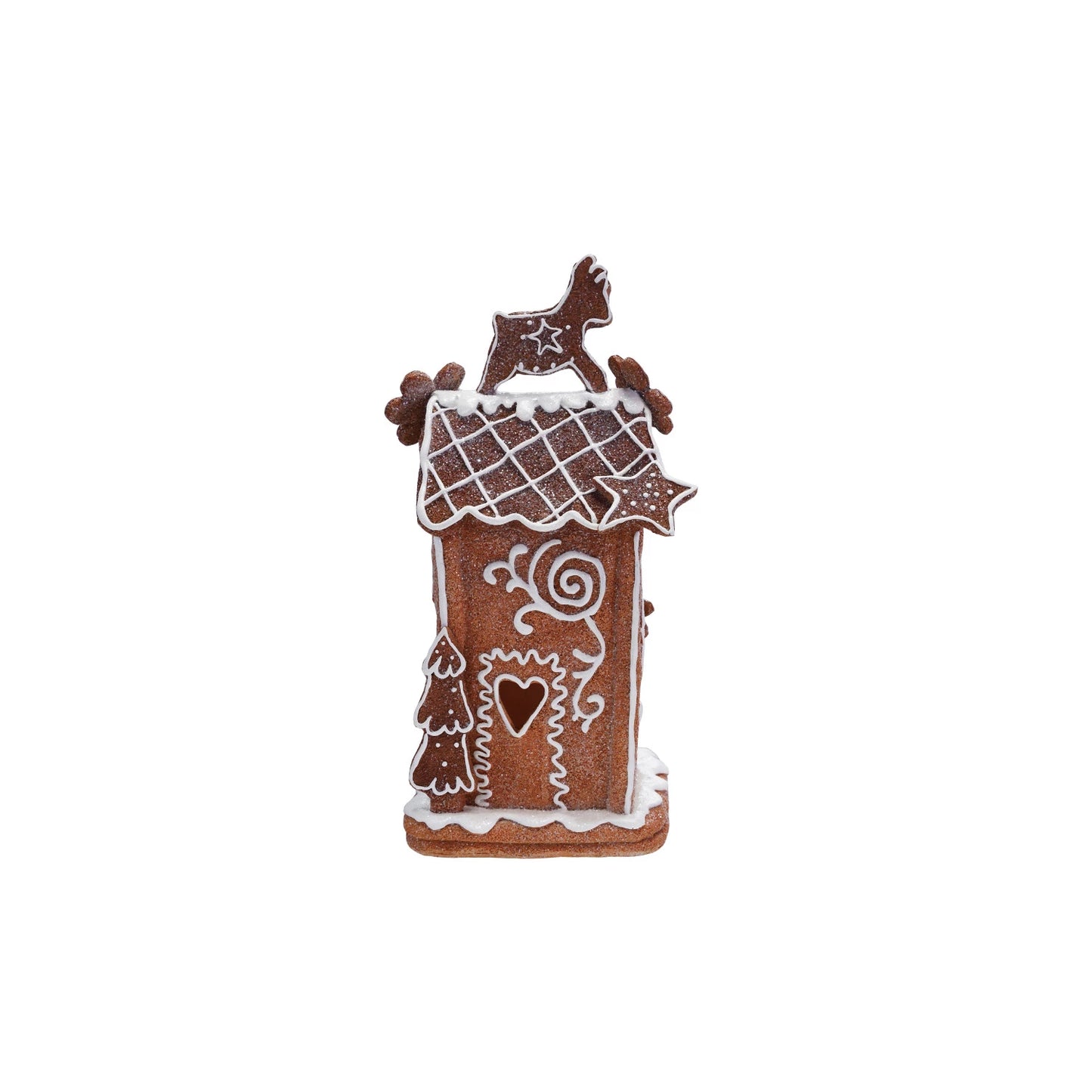 Resin Gingerbread Candy House with LED Light