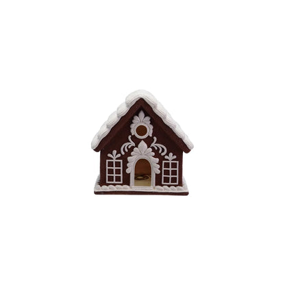 Resin Gingerbread Candy House with LED Light