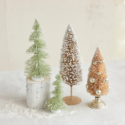 Antique Gold Ornament Bottle Brush Tree