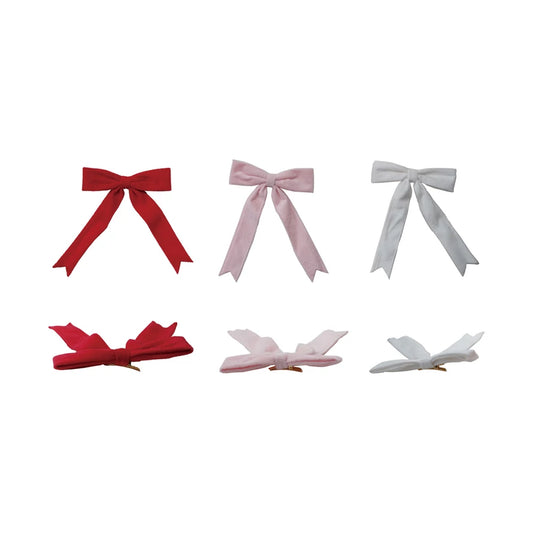 Velvet Clip-on Bow