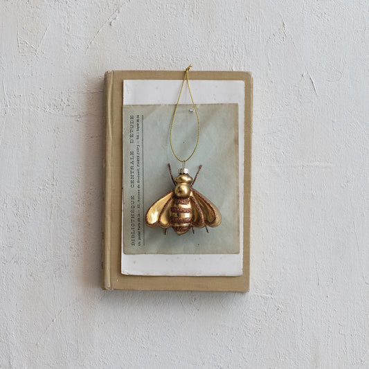 Gold Glass Bee Ornament