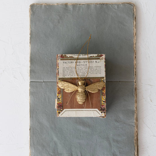Gold Resin Bee Ornament