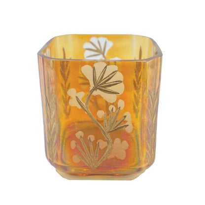 Etched Glass Tealight/Votive Holder