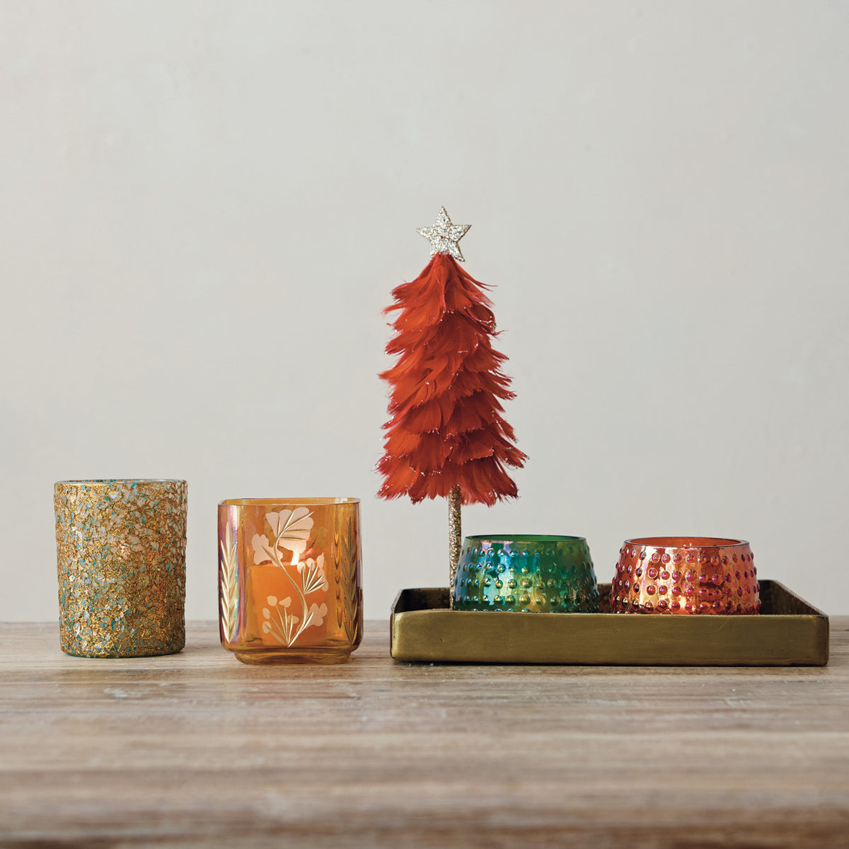 Etched Glass Tealight/Votive Holder