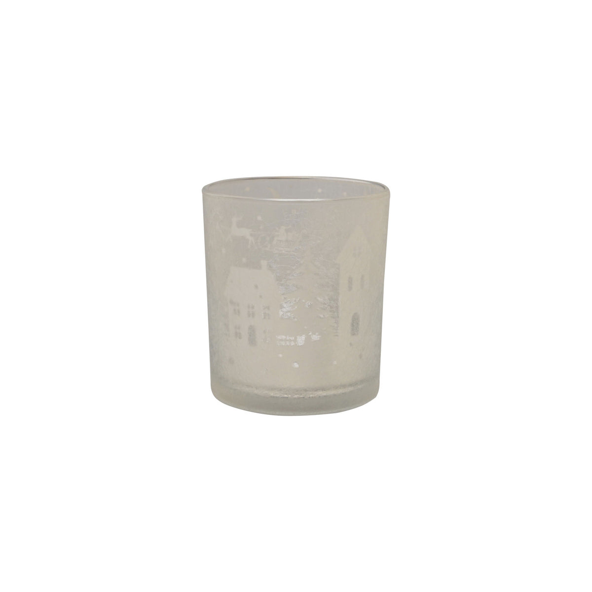 Shimmering Home Silver Mercury Glass Tealight Holder