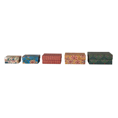 Handmade Printed Recycled Paper Gift Boxes