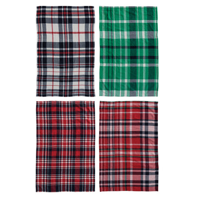 Plaid Woven Brushed Microfibre Tea Towel