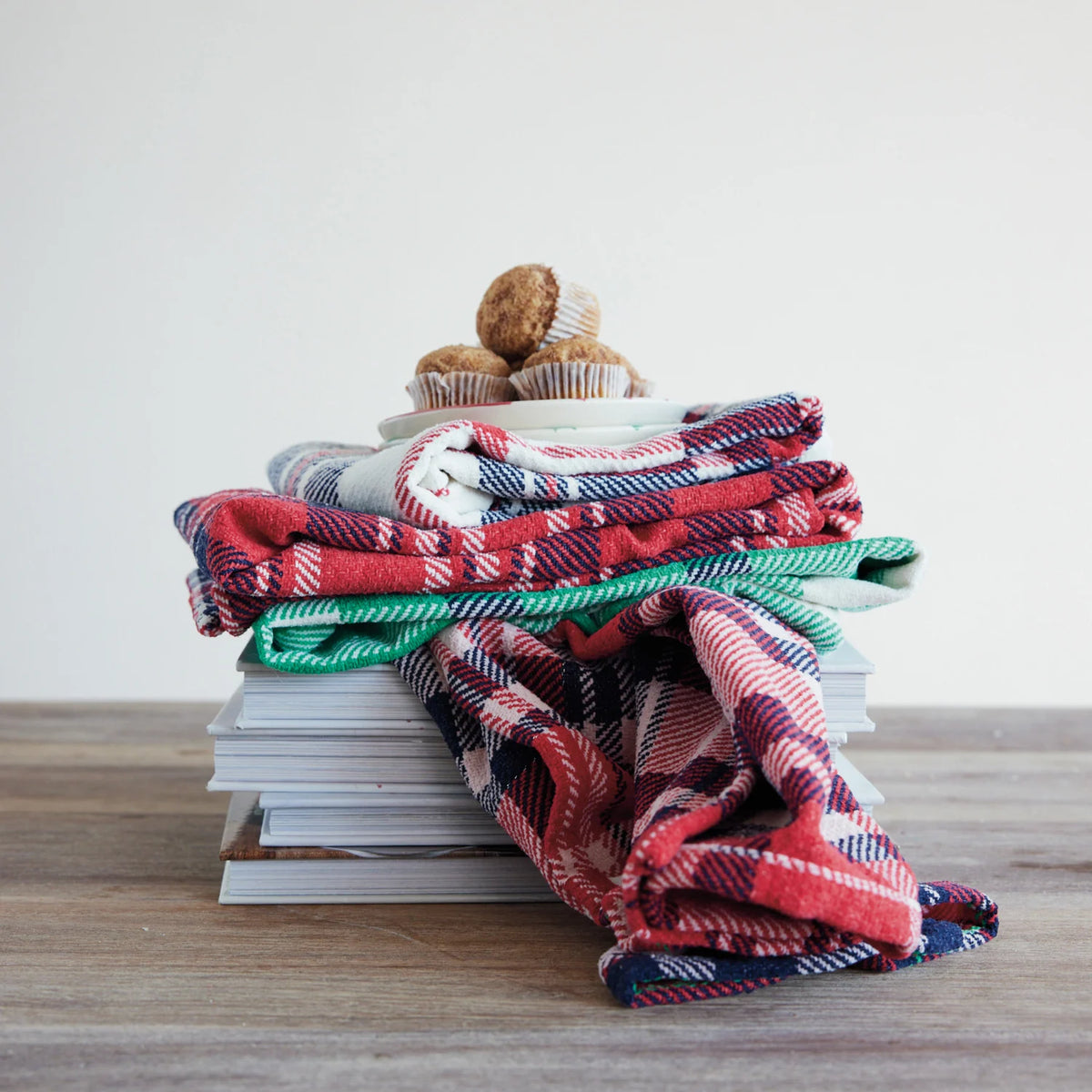 Plaid Woven Brushed Microfibre Tea Towel