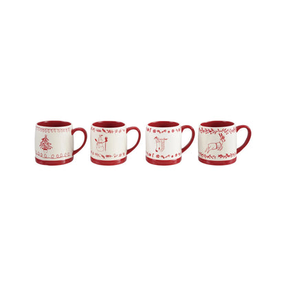 Holiday Red Stoneware Mug