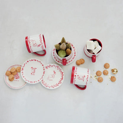 Holiday Red Stoneware Mug