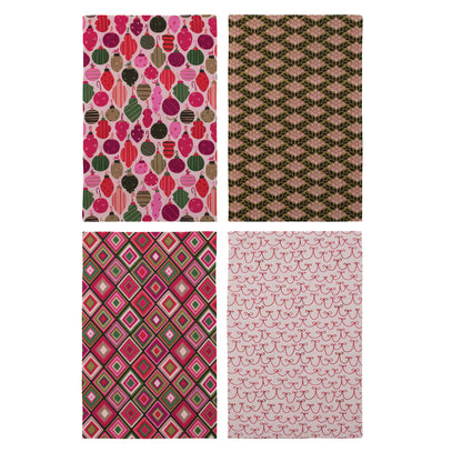 Whimsical Winter Patterned Microfibre Tea Towel