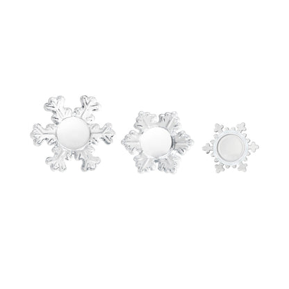 Glass Snowflake Shaped Tealight Holder