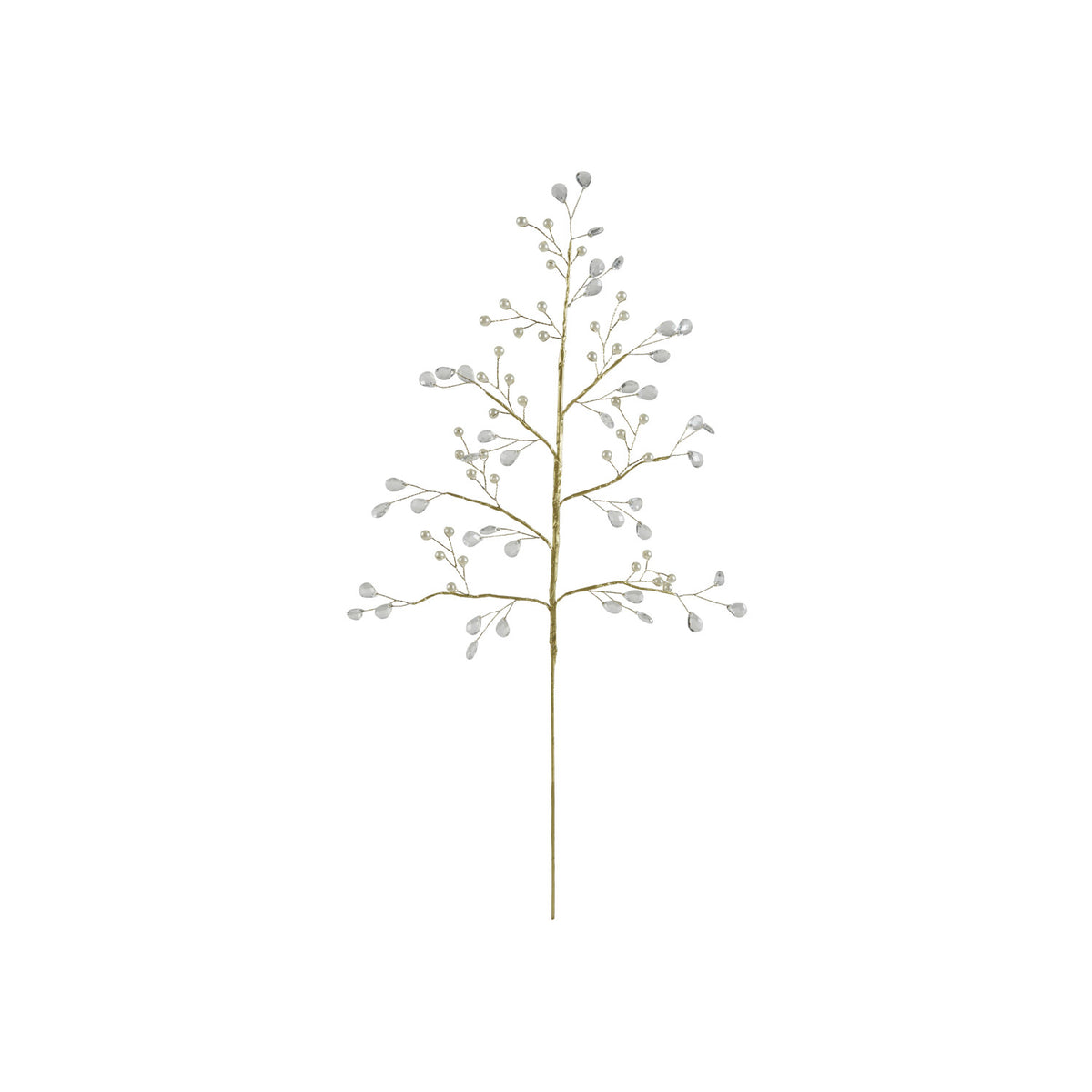 Faux Pearl & Acrylic Jewel Stem