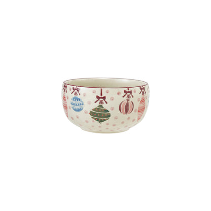 Hand-Painted Stoneware w/ Wax Relief Ornaments & Dots