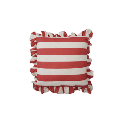 Ruffle Striped Pillow