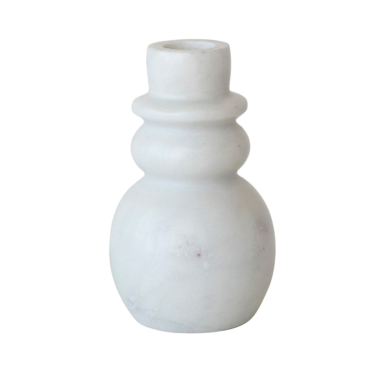 Marble Snowman Shaped Taper Holder
