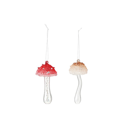 Glass Mushroom Ornament