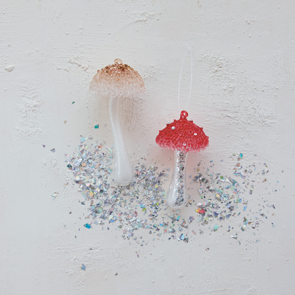 Glass Mushroom Ornament