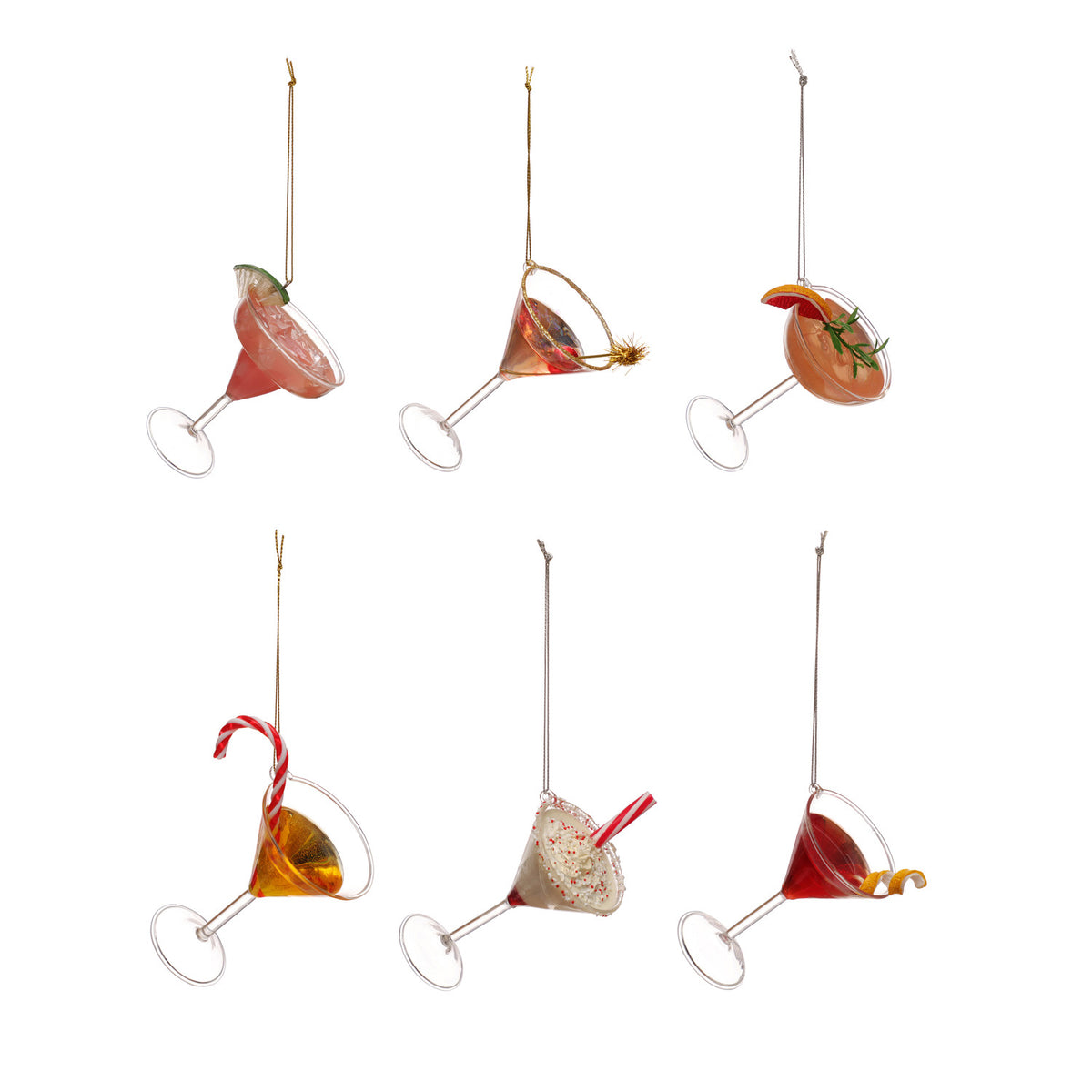 Glass Cocktail Ornament
