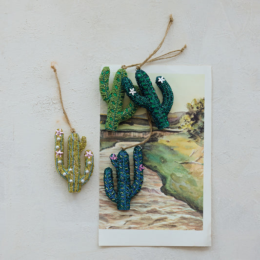 Beaded Cactus Ornament