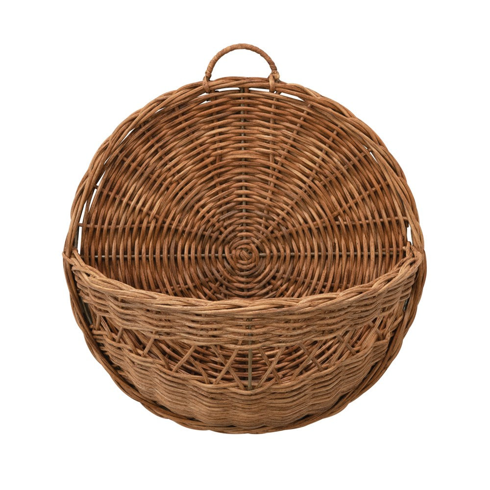 Circular Rattan 1/2 wall basket