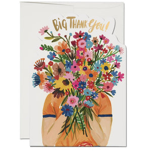Face Full of Flowers Thank You Card
