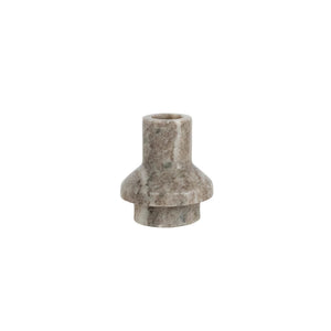 Short Marble Beige Taper Holders