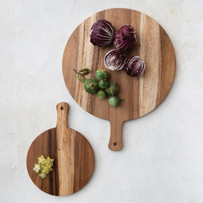Sugar Wood Cheese + Cutting Board with Handle