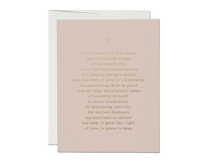 Light of Love Sympathy Card