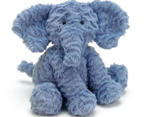 Stomping in for a mighty cuddle, it’s Fuddlewuddle Elephant! In soft chalky-blue, with fuddletastic fur and a big long trunk for sniffing out sandwiches, he really is an amazing fellow.