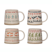 Load image into Gallery viewer, Stamped Stoneware Holiday Mugs
