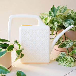 Breeze Block Watering Can in white