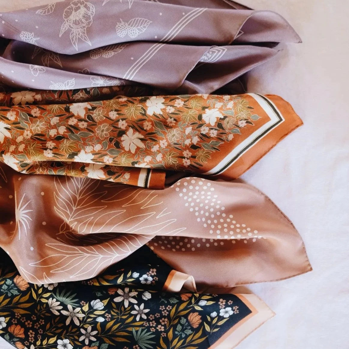 Laura Makes 100% Silk Bandana Scarf