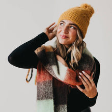 Load image into Gallery viewer, Fallon Fuzzy Beanie: Mustard
