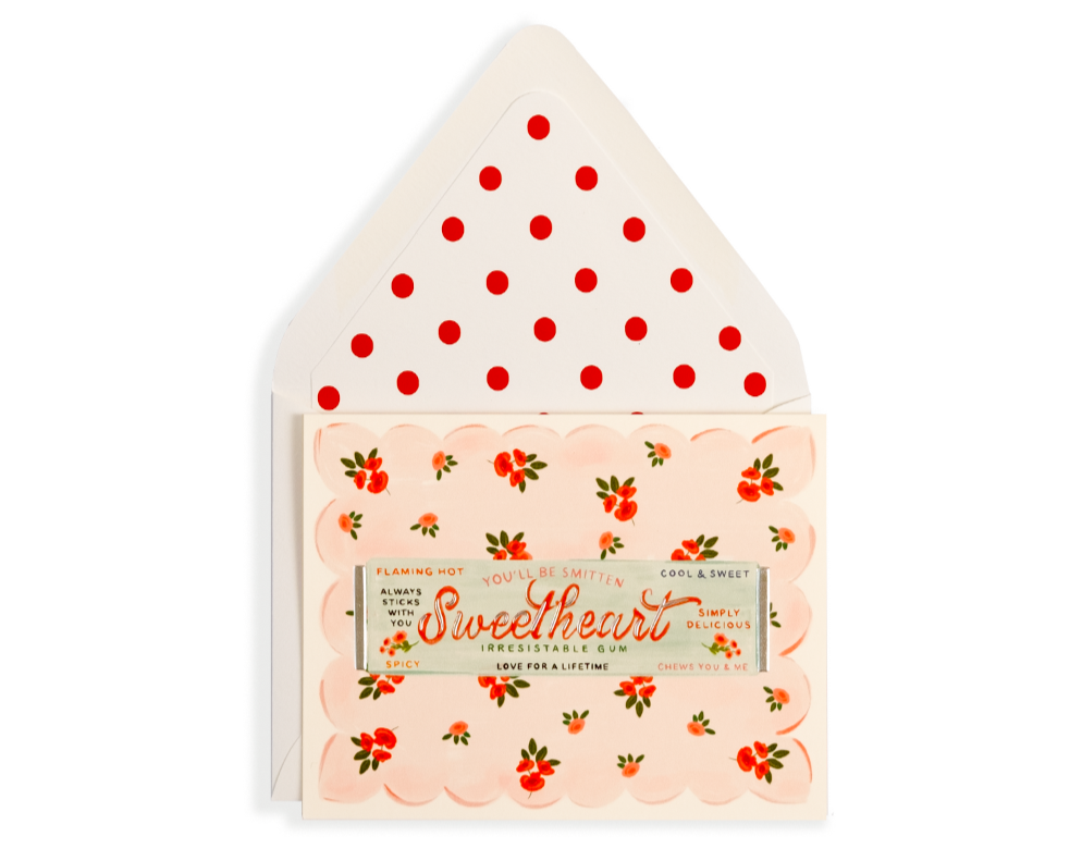 Sweetheart Gum Valentine Card