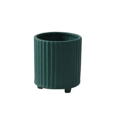 Load image into Gallery viewer, Rory Ribbed Matte Pot - Green
