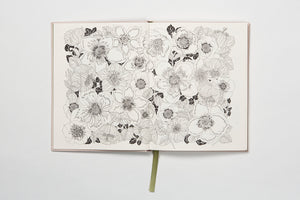 Flower Year: A Flower Coloring Book for Adults