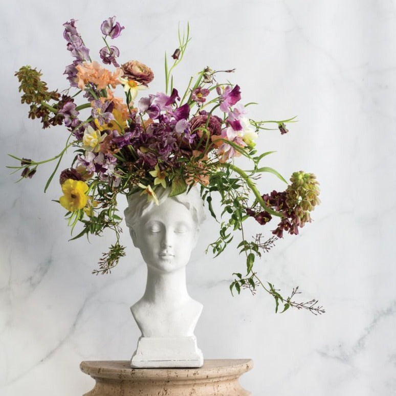 Acropolis Vase filled with wildflower arrangement